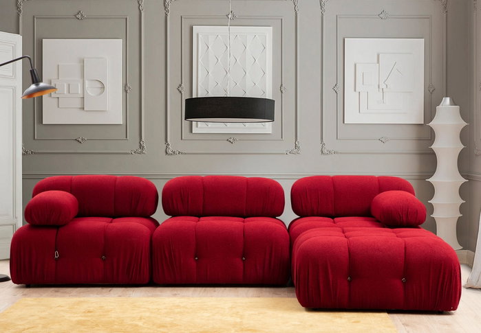 Atelier Del Sofa Sofá de 1 Plaza Rojo Bubble L1